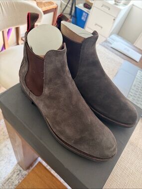 Allen Edmonds Dark Brown Suede Chelsea Boots
